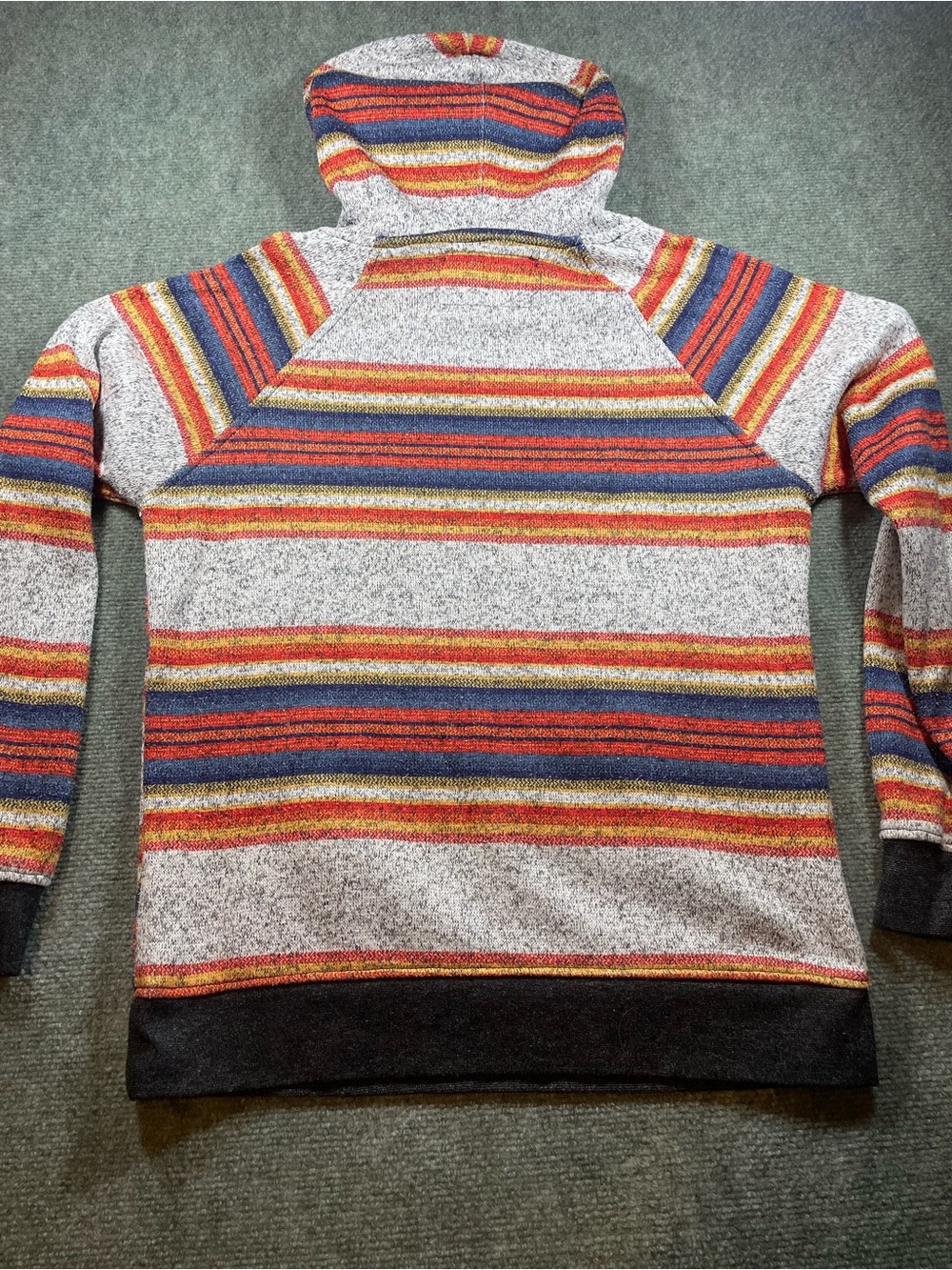 Brooklyn Cloth Multicolor Striped Hoodie - Red, Blue, Yellow, Gray - Picture 8 of 8